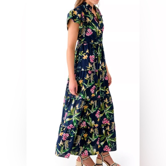 Crown & Ivy Navy Floral Maxi Dress - Picture 7 of 8